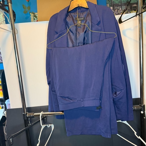 Ashley Stewart size 26 Blue Blazer and matching Blue Pant Outfit - Picture 1 of 9
